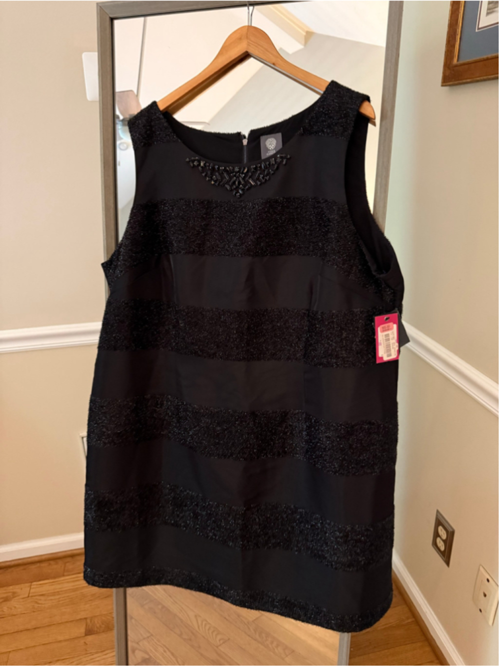 Women's Vince Camuto Black Embellished Mini Dress Size 22W